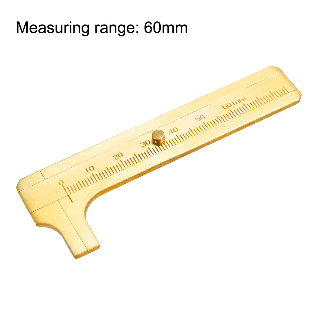 Harfington Vernier Caliper 60mm Metric Copper Measuring Tool for Precision Measurements Outside Inside