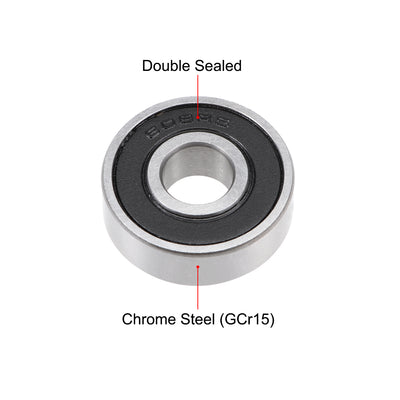 Harfington Uxcell Deep Groove Ball Bearing Double Sealed P6 Z1 Bearings