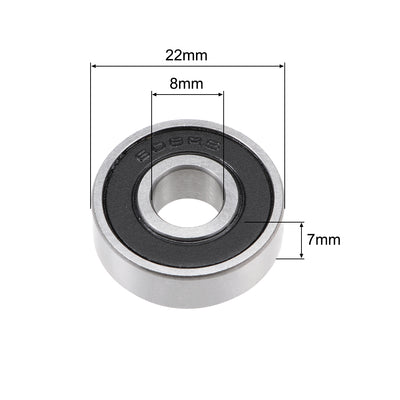 Harfington Uxcell Deep Groove Ball Bearing Double Sealed P6 Z1 Bearings