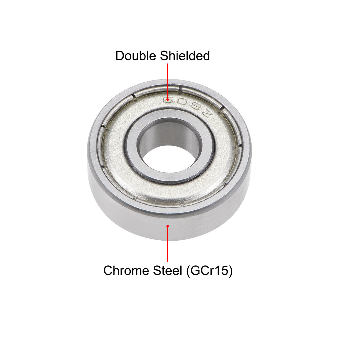 uxcell Uxcell Deep Groove Ball Bearing Double Shielded ABEC-3 Bearings