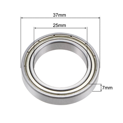 Harfington Uxcell Deep Groove Ball Bearings Thin Section Double Shielded Chrome Steel