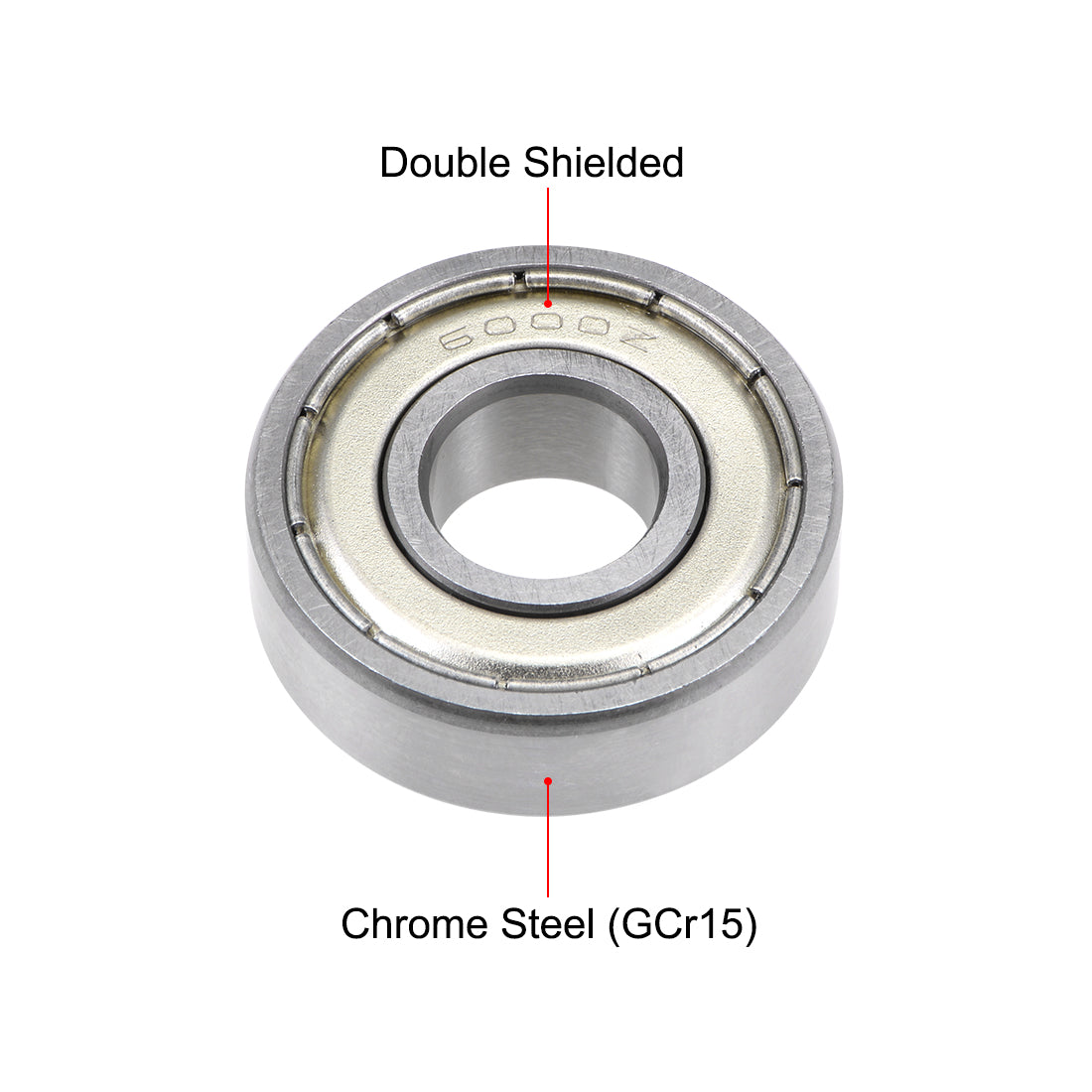 uxcell Uxcell Deep Groove Ball Bearing Double Shielded ABEC-3 Bearings