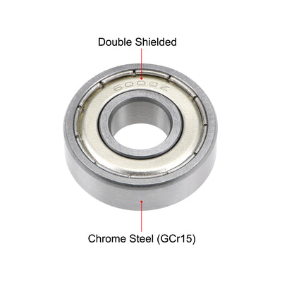 Harfington Uxcell Deep Groove Ball Bearing Double Shielded ABEC-3 Bearings