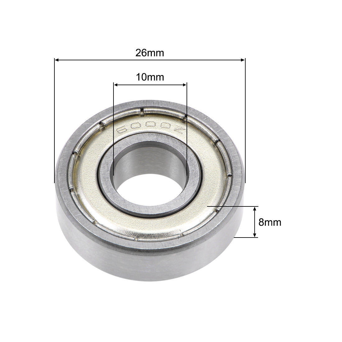 uxcell Uxcell Deep Groove Ball Bearing Double Shielded ABEC-3 Bearings