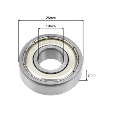Harfington Uxcell Deep Groove Ball Bearing Double Shielded ABEC-3 Bearings