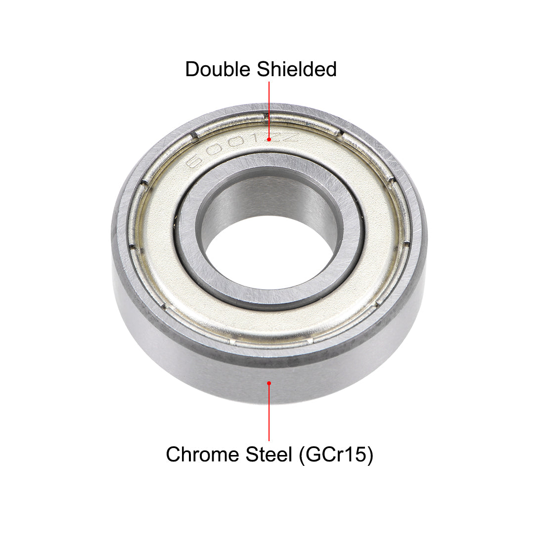 Harfington Deep Groove Ball Bearings Metric Double Shielded Chrome Steel ABEC3 Z1