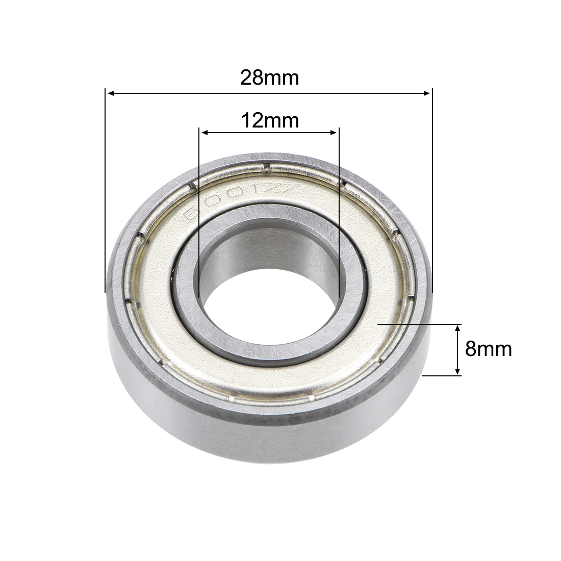 Harfington Deep Groove Ball Bearings Metric Double Shielded Chrome Steel ABEC3 Z1