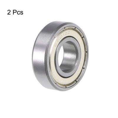 Harfington Deep Groove Ball Bearings Metric Double Shielded Chrome Steel ABEC3 Z1
