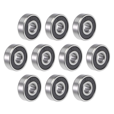 Harfington Uxcell Deep Groove Ball Bearings Metric Double Sealed Chrome Steel ABEC3 Z1