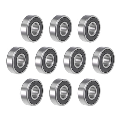 Harfington Uxcell Deep Groove Ball Bearings Metric Double Sealed Chrome Steel ABEC3 Z1