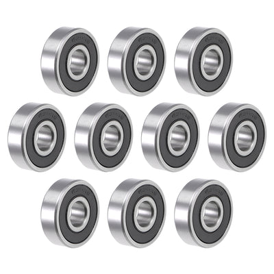 Harfington Uxcell Deep Groove Ball Bearings Metric Double Sealed Chrome Steel ABEC3 Z1