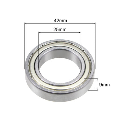 Harfington Deep Groove Ball Bearing Double Shielded Chrome Metric Bearings P0 Z1