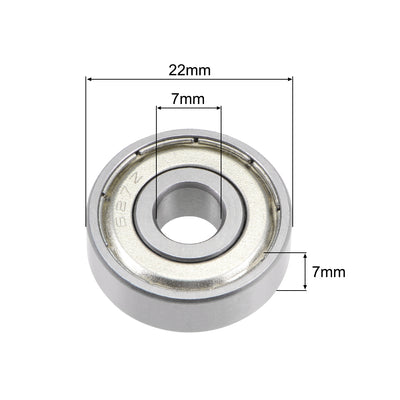 Harfington Deep Groove Ball Bearings Metric Double Shielded Chrome Steel ABEC3 Z1