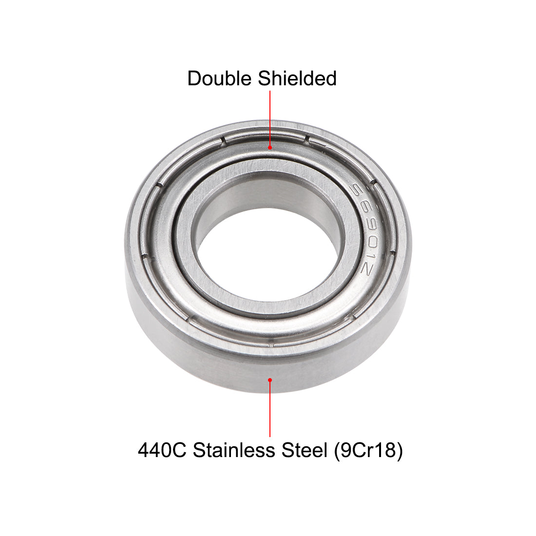 Harfington Deep Groove Ball Bearings Thin Section Double Shielded Stainless Steel