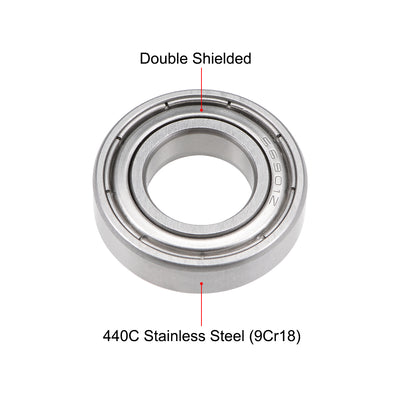 Harfington Deep Groove Ball Bearings Thin Section Double Shielded Stainless Steel