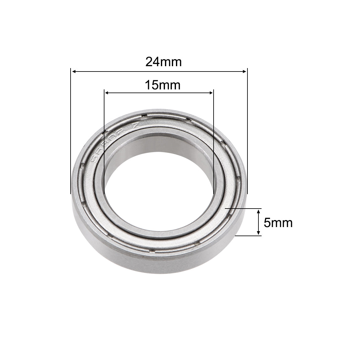 Harfington S6802ZZ Stainless Steel Ball Bearing 15x24x5mm Shielded 6802ZZ Bearings