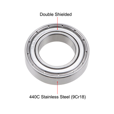 Harfington S6903ZZ Stainless Steel Ball Bearing 17x30x7mm Shielded 6903ZZ Bearings