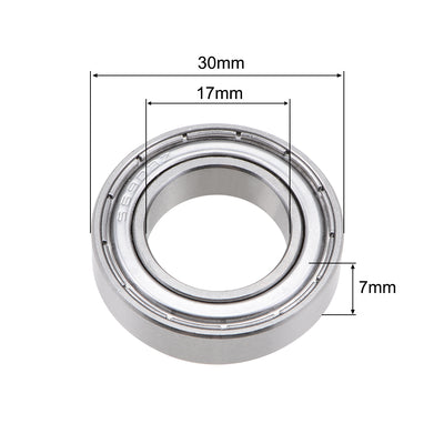 Harfington S6903ZZ Stainless Steel Ball Bearing 17x30x7mm Shielded 6903ZZ Bearings