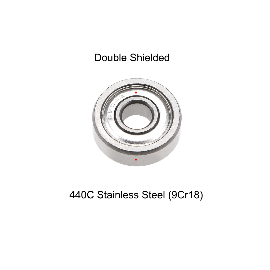 Harfington S604ZZ Stainless Steel Ball Bearing 4x12x4mm Shielded 604ZZ Bearings