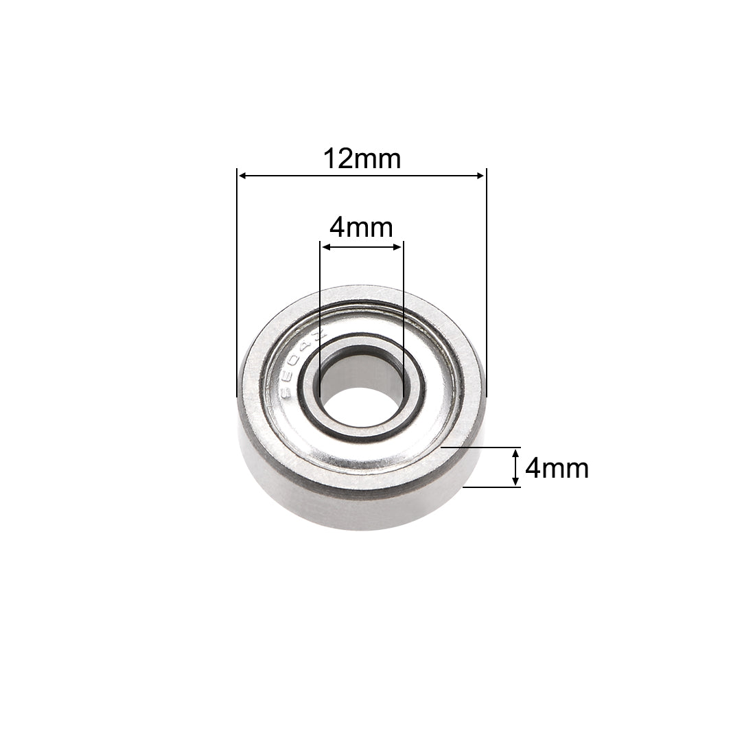 Harfington S604ZZ Stainless Steel Ball Bearing 4x12x4mm Shielded 604ZZ Bearings