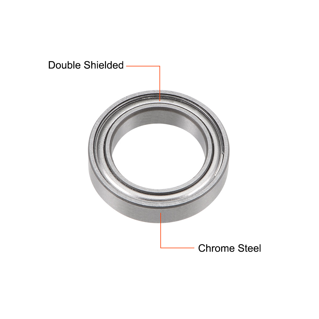 Harfington 6701ZZ Ball Bearing 12x18x4mm Double Shielded ABEC-3 Bearings