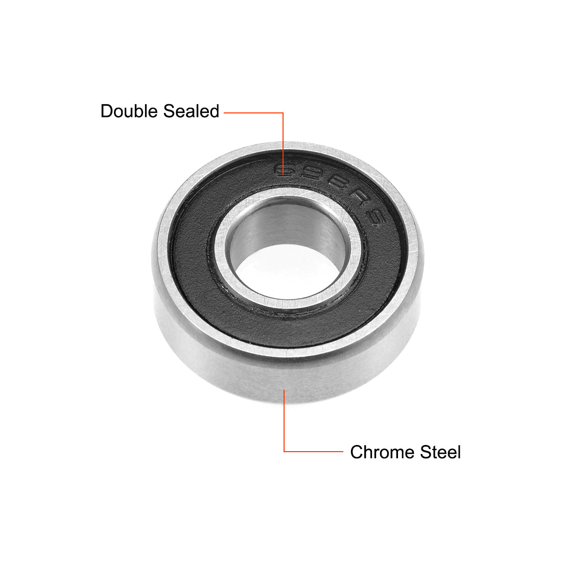 uxcell Uxcell Deep Groove Ball Bearing Double Sealed P6 Z1 Bearings