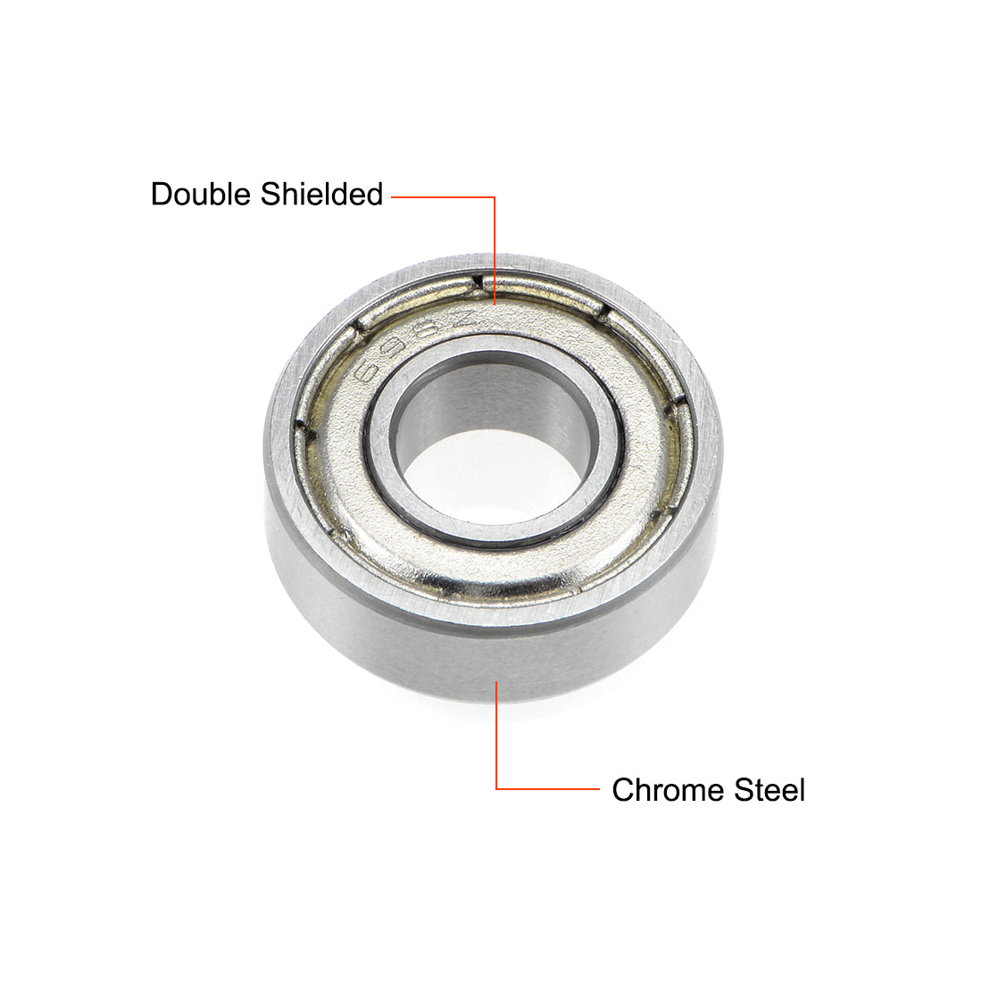 Harfington Deep Groove Ball Bearings Metric Double Shielded Chrome Steel ABEC3 Z1 Level