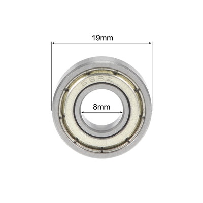 Harfington Deep Groove Ball Bearings Metric Double Shielded Chrome Steel ABEC3 Z1 Level