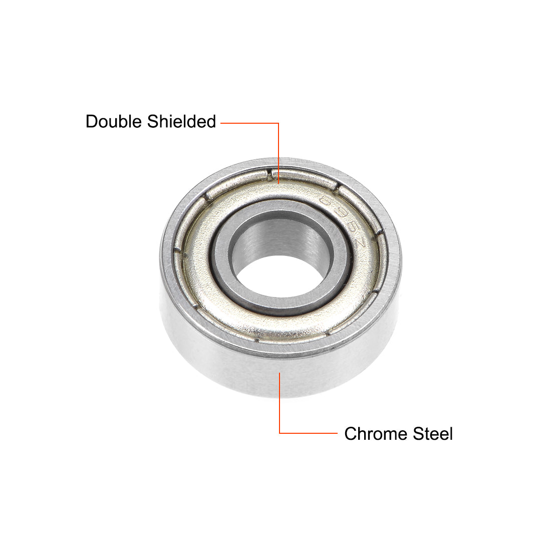 uxcell Uxcell Deep Groove Ball Bearing Double Shielded ABEC-3 Bearings