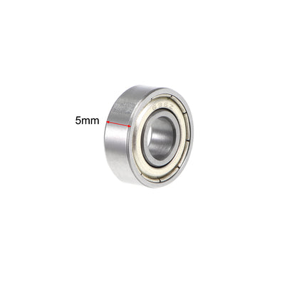 Harfington Uxcell Deep Groove Ball Bearing Double Shielded ABEC-3 Bearings
