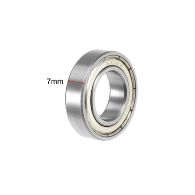 Harfington Deep Groove Ball Bearings Metric Double Shielded Chrome Steel ABEC3 Z1