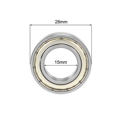 Harfington Deep Groove Ball Bearings Metric Double Shielded Chrome Steel ABEC3 Z1 Level