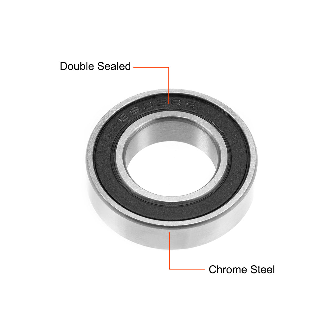 uxcell Uxcell Deep Groove Ball Bearing Double Sealed ABEC-3 Z1 Bearings