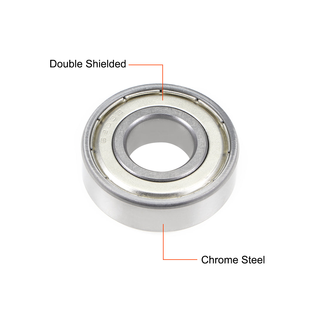 Harfington Deep Groove Ball Bearings Metric Double Shielded Chrome Steel ABEC3 Z1