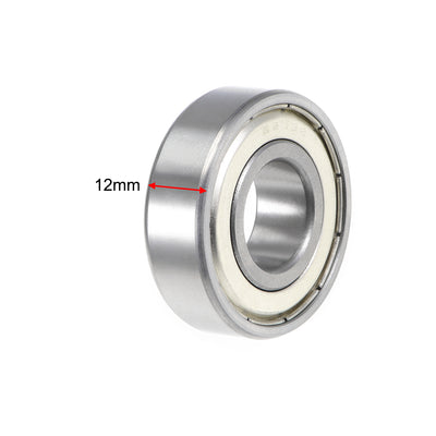 Harfington Deep Groove Ball Bearings Metric Double Shielded Chrome Steel ABEC3 Z1
