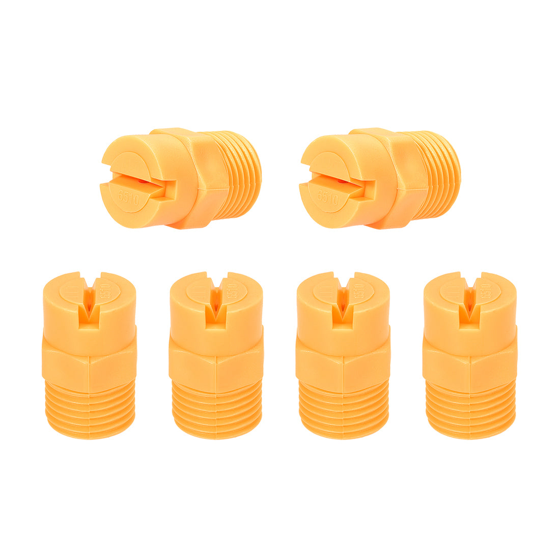 Harfington Flat Fan Spray Tip, 1/2NPT Male Thread PP Nozzle, 6 Pcs (65 Degree, 2mm Orifice Diameter)