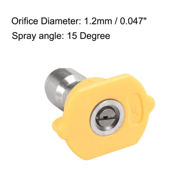 Harfington Pressure Washer Spray Nozzle Tips, 1/4" Stainless Steel, 2 Pcs