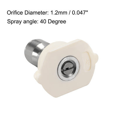 Harfington Pressure Washer Spray Nozzle Tips, 1/4" Stainless Steel, 2 Pcs