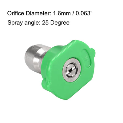 Harfington Pressure Washer Spray Nozzle Tips, 1/4" Stainless Steel, 2 Pcs