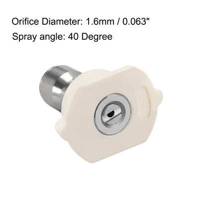 Harfington Pressure Washer Spray Nozzle Tips, 1/4" Stainless Steel