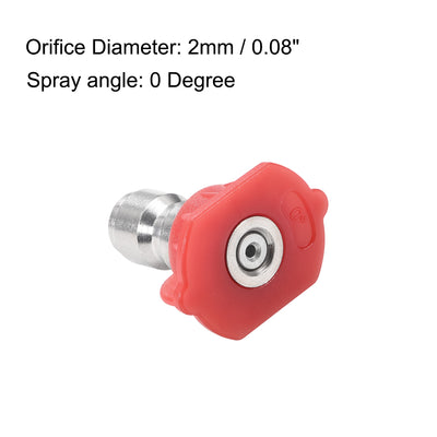 Harfington Pressure Washer Spray Nozzle Tips, 1/4" Stainless Steel, 2 Pcs