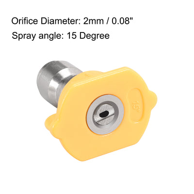 Harfington Pressure Washer Spray Nozzle Tips, 1/4" Stainless Steel, 2 Pcs