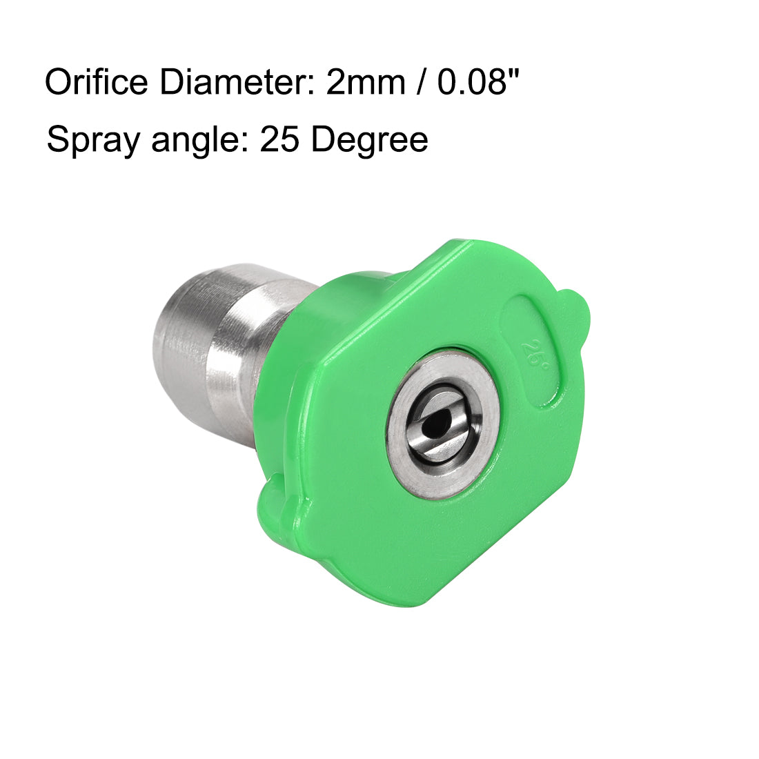 Harfington Pressure Washer Spray Nozzle Tips, 1/4" Stainless Steel, 2 Pcs