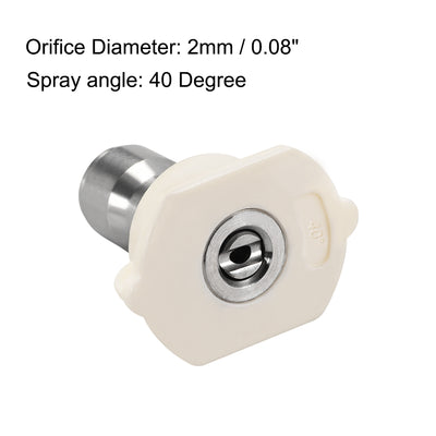 Harfington Pressure Washer Spray Nozzle Tips, 1/4" Stainless Steel, 2 Pcs