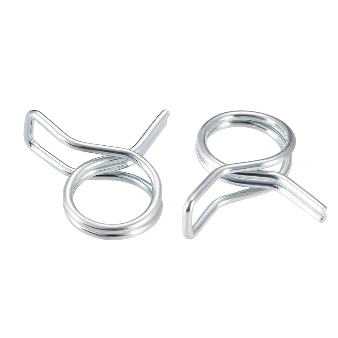 Harfington Double Wire Spring Hose Clamp Fuel Line Silicone Hose Tube Spring Clips Zinc Plated 10Pcs