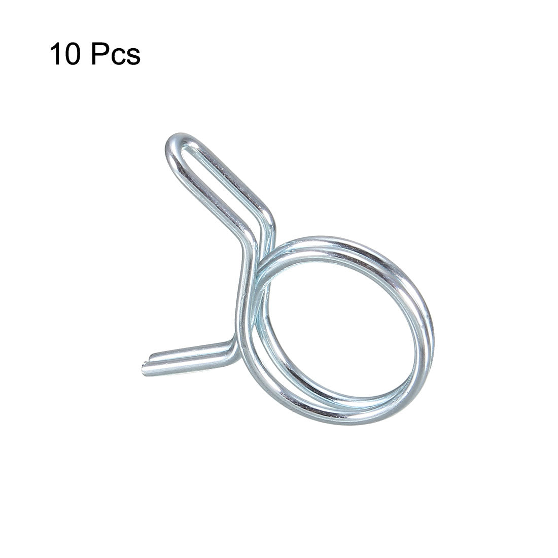 Harfington Double Wire Spring Hose Clamp Fuel Line Silicone Hose Tube Spring Clips Zinc Plated 10Pcs