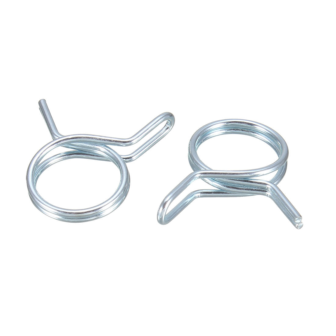 Harfington Double Wire Spring Hose Clamp Fuel Line Silicone Hose Tube Spring Clips Zinc Plated 10Pcs
