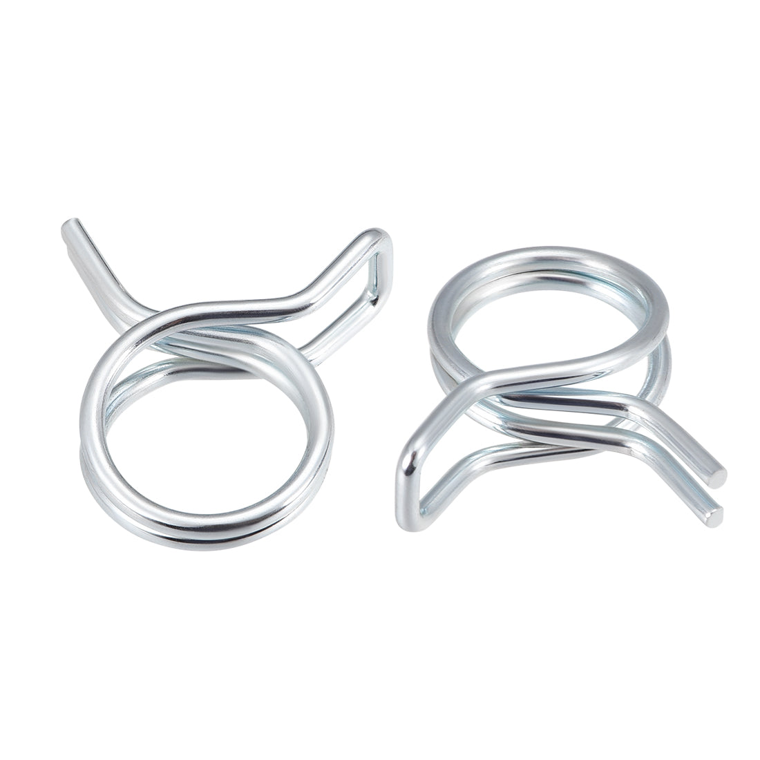 Harfington Double Wire Spring Hose Clamp Fuel Line Silicone Hose Tube Spring Clips Zinc Plated 10Pcs
