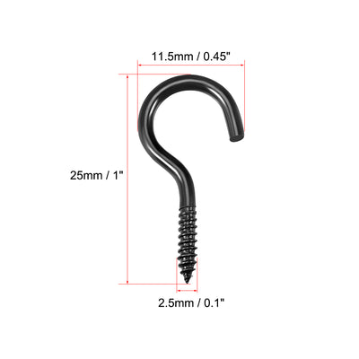 Harfington Screw Eye Hooks Self Tapping Screws Screw-in Hanger Eye-Shape  Hooks 40pcs