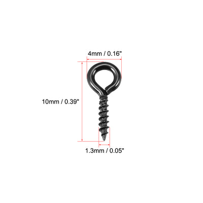 Harfington Screw Eye Hooks Self Tapping Screws Screw-in Hanger Eye-Shape  Hooks 80pcs